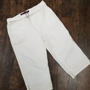 Gloria Vanderbilt Off White Skimmer Capris 10P